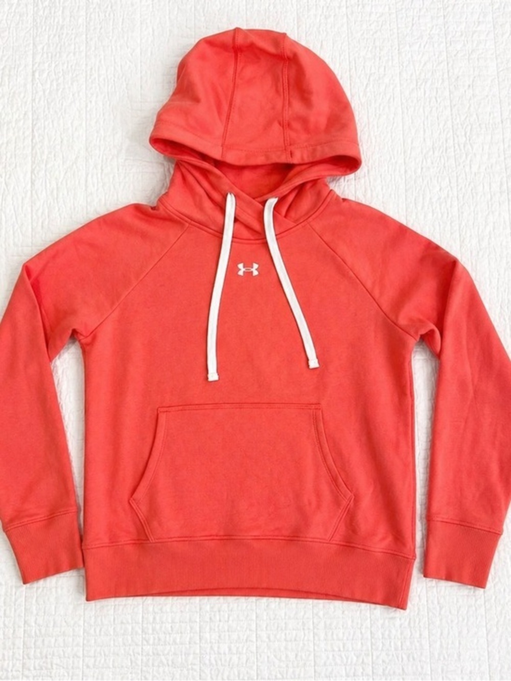 Under Armour Women’s Small Bright Coral Hoodie Athleisure New
